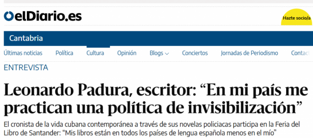 entrevista a leonardo padura en eldiario.es 2024